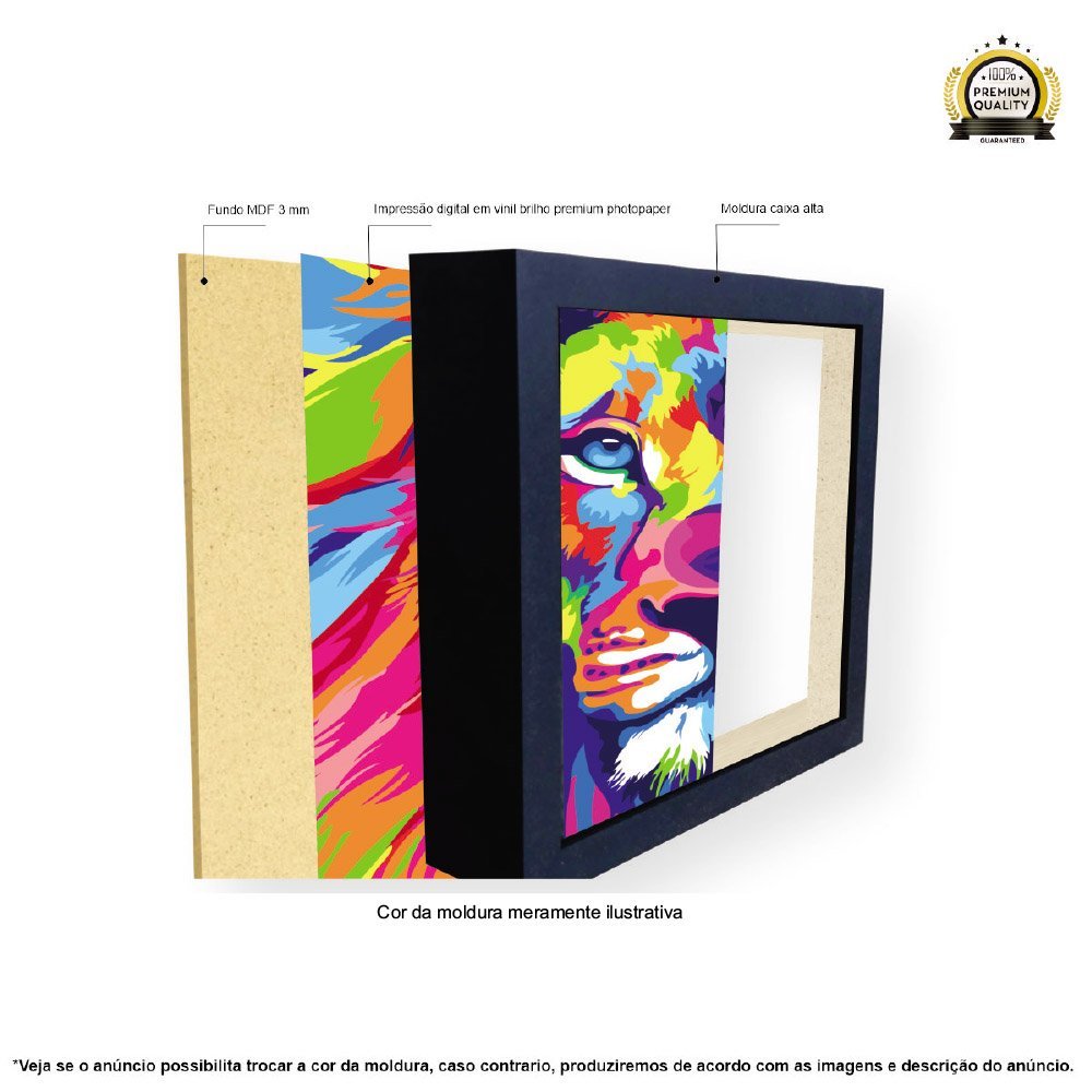 Quadro Decorativo Grande com Moldura Estilo Pintura - 3