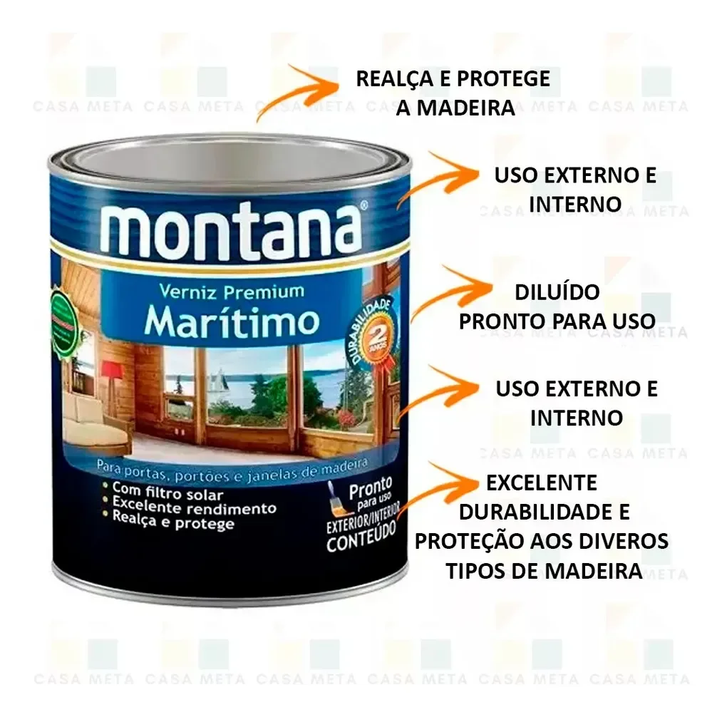Verni Maritimo Natural Acetinado Montana Madeira 900ml - 2