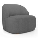Ver mais imagens de Kit 02 Poltronas Decorativas Kaya Orgânica Linho Cinza Escuro - Desk Design