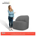 Ver imagem 5 de Kit 02 Poltronas Decorativas Kaya Orgânica Linho Cinza Escuro - Desk Design