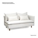 Ver imagem 4 de Capa Sofá Sôma 2 Lugares Braço Lateral CabeCasa MadeiraOriginals Madeiramadeira Linho Natural Bege/Marrom