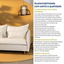 Ver imagem 5 de Capa Sofá Sôma 2 Lugares Braço Lateral CabeCasa MadeiraOriginals Madeiramadeira Linho Natural Bege/Marrom