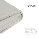 Ver imagem 2 de Capa Sofá Sôma 2 Lugares Braço Lateral CabeCasa MadeiraOriginals Madeiramadeira Linho Natural Bege/Marrom