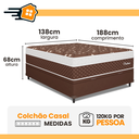 Ver imagem 3 de Cama Box Baú Casal Colchão Casal Montana Molas Ensacadas 138x188x33cm