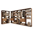 Ver imagem 2 de Guarda-Roupas Closet Modulado Alasca 420cm 7 Peças com 6 Gavetas e Cabideiros Freijó Carraro