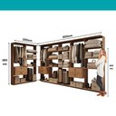 Ver imagem 6 de Guarda-Roupas Closet Modulado Alasca 420cm 7 Peças com 6 Gavetas e Cabideiros Freijó Carraro