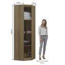 Ver imagem 2 de Modulo Guarda Roupa Canto Eucamoveis Paris 1 Porta Com Espelho