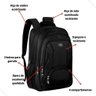 Mochila Masculina Executiva Notebook de 17 Polegadas Grande:preto - 3