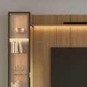 Ver imagem 3 de Estante para TV até 85 Polegadas com 2 Cristaleiras Vidro Reflecta 100% MDF com LED Lincoln Float