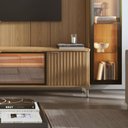 Ver imagem 2 de Estante para TV até 85 Polegadas com 2 Cristaleiras Vidro Reflecta 100% MDF com LED Lincoln Float