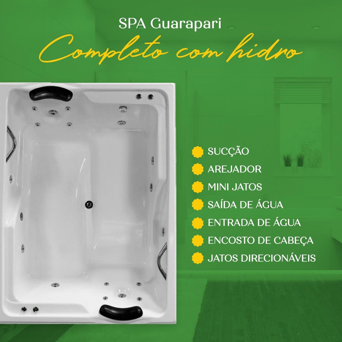 Spa Retangular Guarapari Completo com Hidro em Acrílico - 4