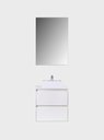 Ver imagem 7 de Gabinete para Banheiro com Cuba e Espelheira 60cm Mdf Branco Dubai - On Móveis