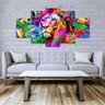Quadro Decorativo em Mosaico MDF Leão Colorido 2 115x60cm - 2