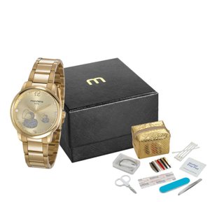 Kit Relógio Mondaine Unha Feminino 53627lpmvde1k5