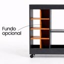 Ver imagem 3 de Aparador Buffet Multiuso Cantinho do Café com Adega e Rodízio Recepção - Ssx Multicoisas