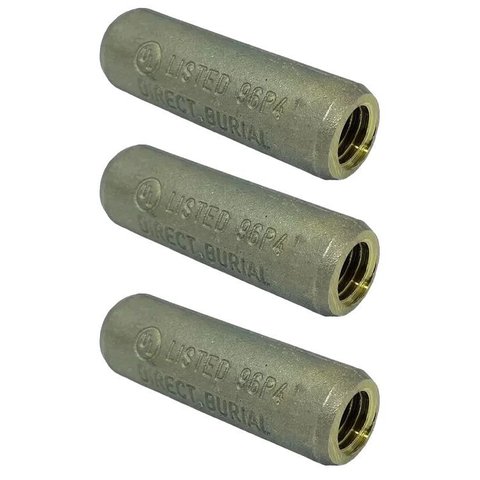 Kit 3 Luvas Emenda para Haste C/rosca 5/8" Aterramento