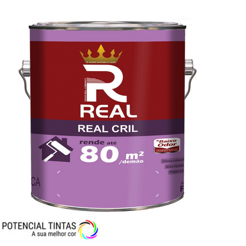 Latex Real Acril Branca3,6l Inox