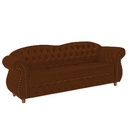Ver imagem 1 de Sofá Chesterfield Merlo 3 lugares 1,80 - Suede Marrom / Decoração, recepção, Barbearia, sala tv esta