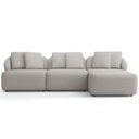 Ver imagem 3 de Sofá 4 Lugares com Chaise Direito Sala Living 288cm Arlo F04 Linho Cru - Lyam Decor