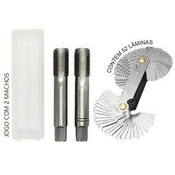 Kit Jogo de Macho - Bsp 1/8 X 28 + Cálibre de Rosca 52 Lâm. - 1