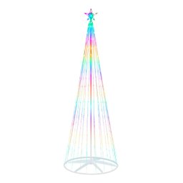 Árvore Natal Cone de Led 1.80m Rgb com Controle App Colorida - 1