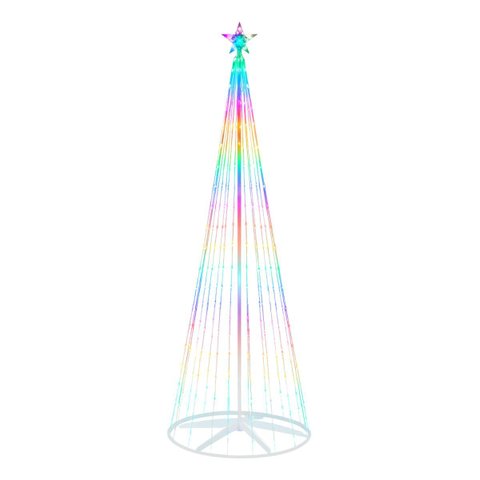 Árvore Natal Cone de Led 1.80m Rgb com Controle App Colorida