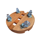 Ver imagem 3 de Suporte Vaso Redondo 22cm Roda Cristal Mogno