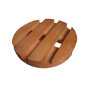 Ver imagem 1 de Suporte Vaso Redondo 22cm Roda Cristal Mogno