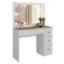Ver imagem 5 de Penteadeira Camarim com Espelho e LED 4 Gavetas Isis Multimóveis MP6103 Branco/Madeirado