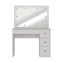 Ver imagem 1 de Penteadeira Camarim com Espelho e LED 4 Gavetas Isis Multimóveis MP6103 Branco/Madeirado