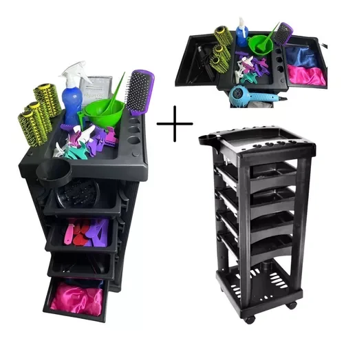 Kit Salão Lavatório +carrinho Auxiliar +cadeira Profissional - 8