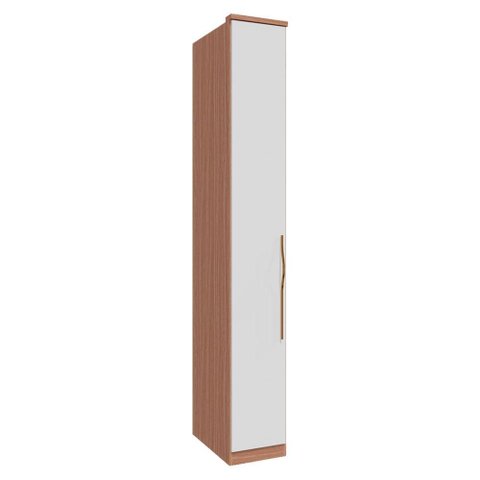 Guarda Roupa 1 Porta com Prateleira 2450x322mm Setiba Plus Rimo Carvalho/branco