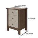 Ver imagem 4 de Mesa de Cabeceira Maggiore 3 Gavetas Imbuia/Off White - Móveis Lopas