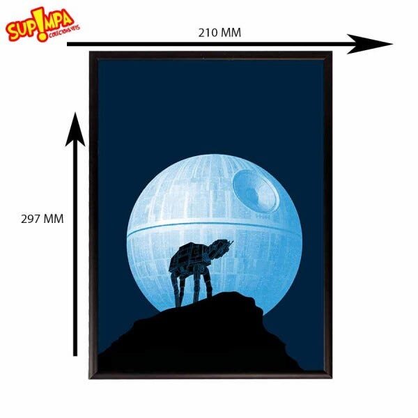 Quadro Poster Estrela da Morte - Star Wars - Versão 1 - A4 (21,0 cm x 29,7 cm) - 3