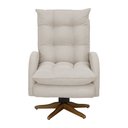 Ver imagem 2 de Poltrona de Amamentação Clarice Giro Balanço Bebê Completo: Linho Areia Escuro