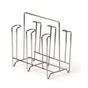 Ver imagem 1 de Suporte Porta Copos de Mesa 6 Copos Aço 17,5x11,2 - Prata