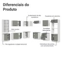 Ver imagem 5 de Armário de Cozinha Completa 549cm Branco/cinza Agata Madesa 01