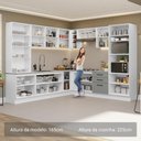 Ver imagem 6 de Armário de Cozinha Completa 549cm Branco/cinza Agata Madesa 01