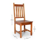 Ver imagem 5 de Conjunto Mesa 120cm x 80cm c/4 Cadeiras Assento Maciço Germany Madeira Maciça Marrom/Mogno Mel