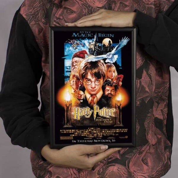 Quadro Poster Harry Potter e a Pedra Filosofál - Versão 1 - A4 (21,0 cm x 29,7 cm) - 4
