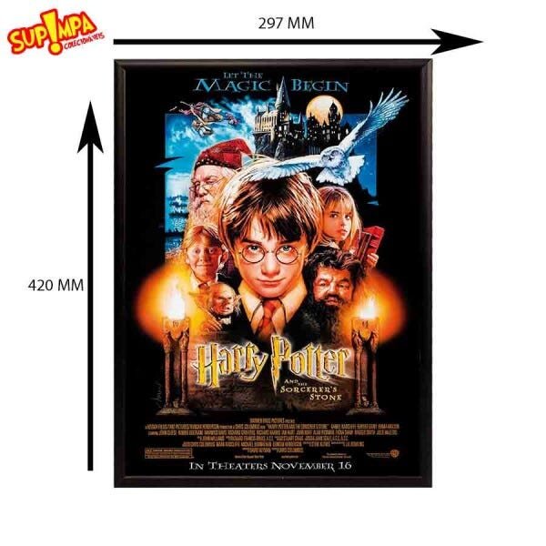 Quadro Poster Harry Potter e a Pedra Filosofál - Versão 1 - A3 (29,7 cm x 42,0 cm) - 2