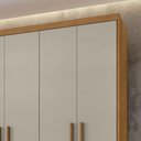 Ver imagem 5 de Guarda Roupa Casal 6 Portas Áries Lopas Amêndoa e Off White