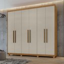 Ver imagem 2 de Guarda Roupa Casal 6 Portas Áries Lopas Amêndoa e Off White