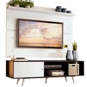 Ver imagem 2 de Rack Madesa Dubai e Painel para Tv até 65 Polegadas com Pés Preto/branco 7709 Cor:preto/branco