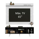 Ver imagem 4 de Rack Madesa Dubai e Painel para Tv até 65 Polegadas com Pés Preto/branco 7709 Cor:preto/branco