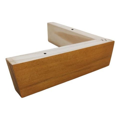 Kit C/ 4 Pés Cantoneira Lc Madeira 5cm Alt. Cor Mel Mel