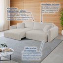 Ver imagem 6 de Sofá Retrátil e Reclinável 2 Lugares Linho Eros 226cm Bege Yescasa