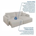 Ver imagem 5 de Sofá Retrátil e Reclinável 2 Lugares Linho Eros 226cm Bege Yescasa