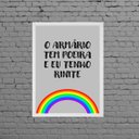 Ver imagem 1 de Quadro O Armário Tem Poeira E Eu Tenho Rinite 24x18cm:Madeira preta