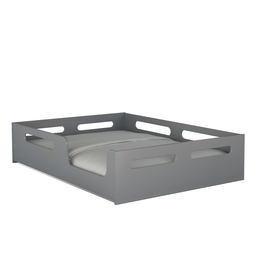 Cama Casal Infantil Montessori Potente Moveis Cinza com Colchão Casal D33 188x138x12 - 5